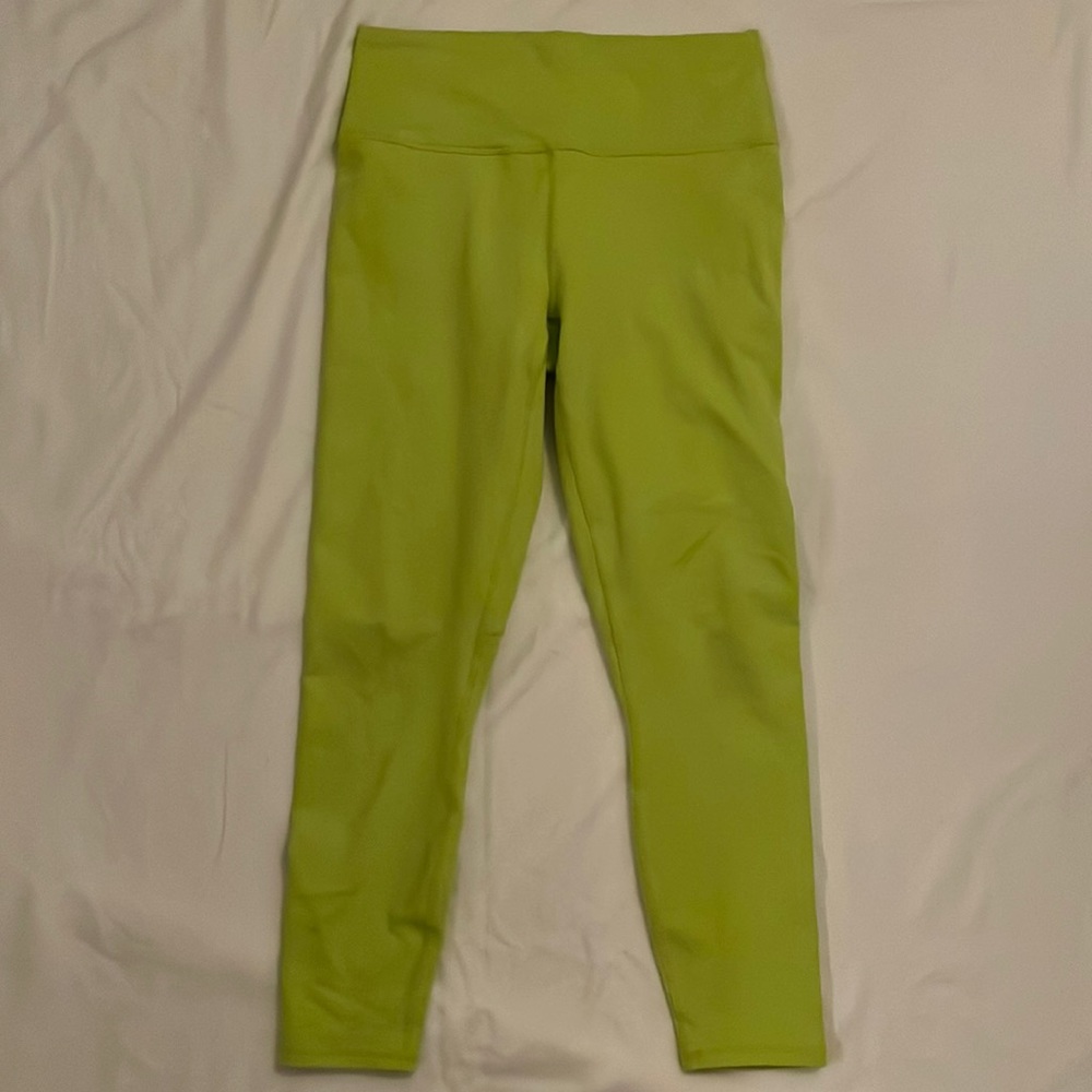 Super cute and comfy neon green high waisted leggings